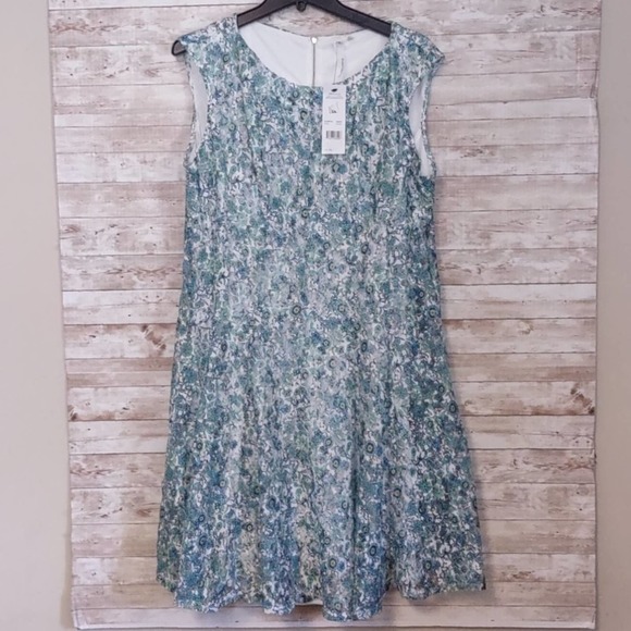 NY Collection Petite Floral Lace A Line Dress P XL - Picture 2 of 10